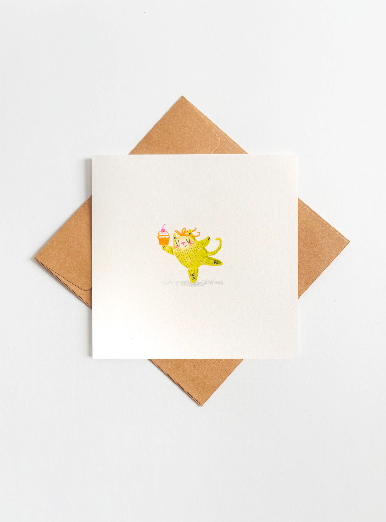 Greeting Card - Cupcake Cat