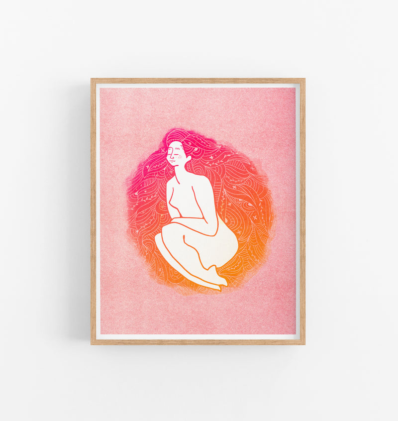 Risograph Print - Be Still